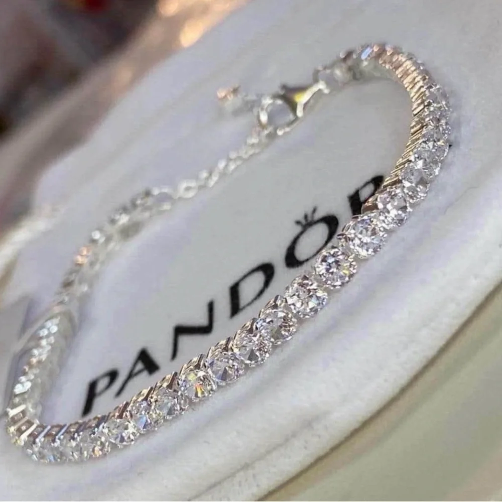 Pandora sparkling tennis bracelet 7.9 inches - Picture 1 of 2